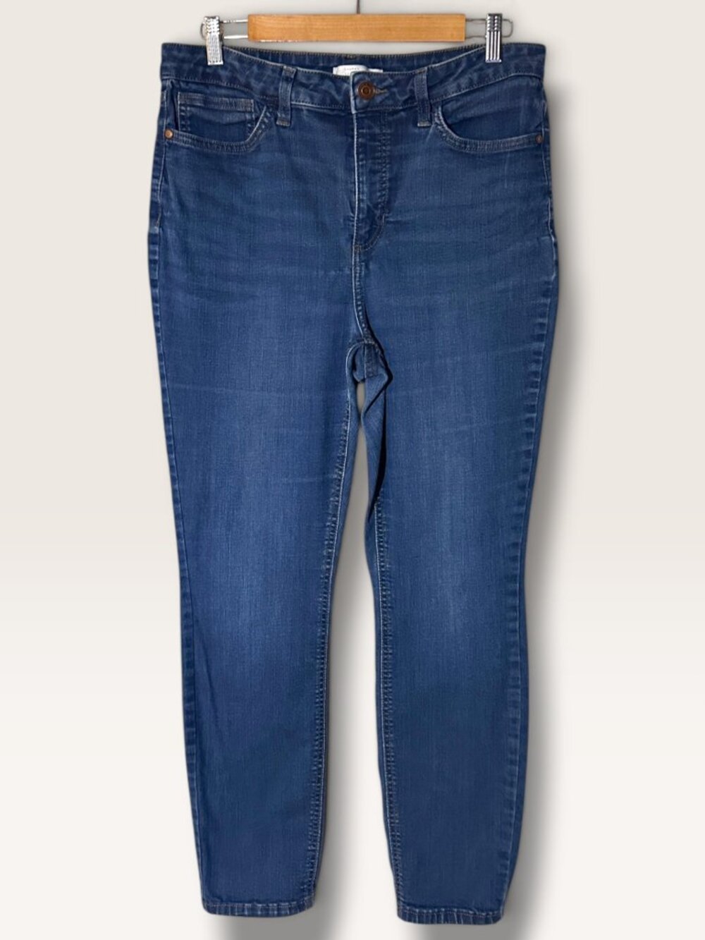 Lauren Conrad Womens Skinny Jeans Size 14 Medium Wash Stretch Denim